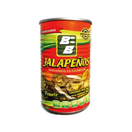 Jalapeños B&B Picante 48/6.35oz Caja 48/6.35 Oz - Diamond Rock Food Import